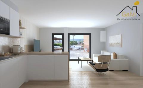 Cocina con acceso a la terraza